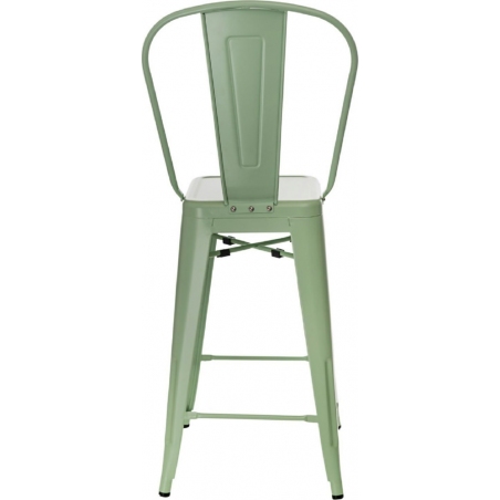 Paris Back 66 insp. Tolix mint metal bar stool with backrest D2.Design