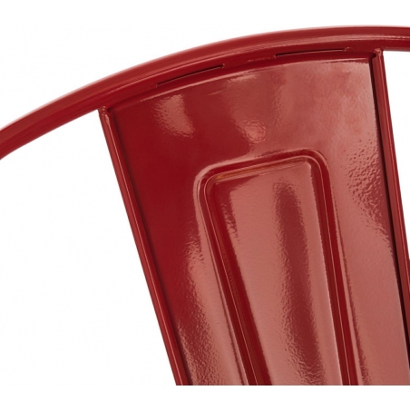 Paris Back 66 insp. Tolix red metal bar stool with backrest D2.Design