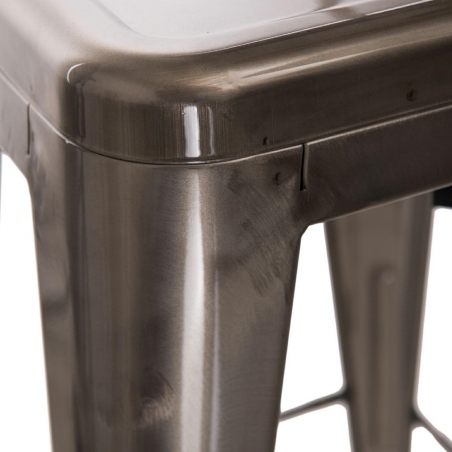 Paris Back 66 insp. Tolix metal bar stool with backrest D2.Design