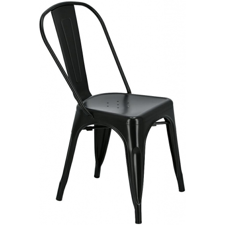 Designerskie Krzesło metalowe Paris insp. Tolix Czarne D2.Design do jadalni, salonu i kuchni.