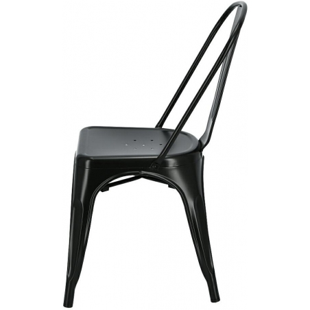 Designerskie Krzesło metalowe Paris insp. Tolix Czarne D2.Design do jadalni, salonu i kuchni.