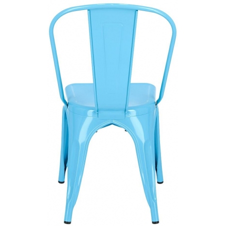 Paris insp. Tolix blue metal chair D2.Design