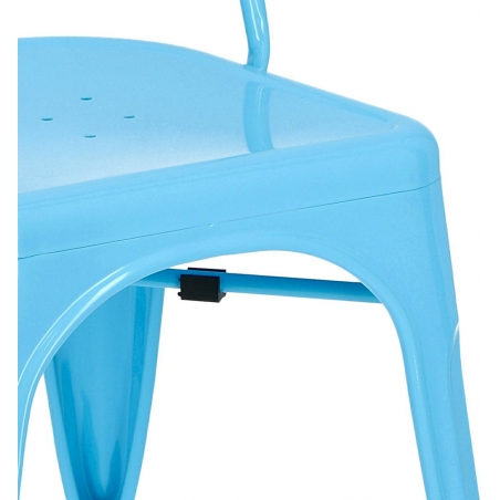 Paris insp. Tolix blue metal chair D2.Design