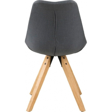 Dima dark grey&amp;wood upholstered chair with wooden legs Actona