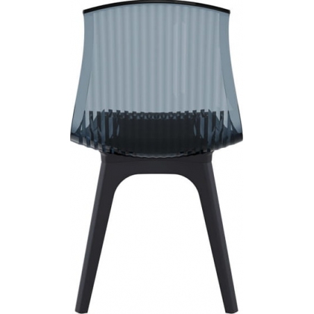 Designerskie Krzesło z tworzywa Allegra Czarny przeźroczysty Siesta do jadalni, kuchni i salonu.
