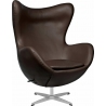 Jajo Chair Leather brown swivel armchair D2.Design