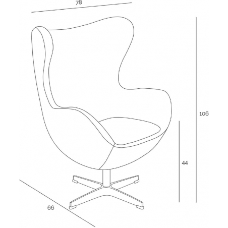 Designerski Fotel skórzany Jajo Chair Leather Biały D2.Design do salonu i sypialni.
