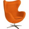 Designerski Fotel tapicerowany Jajo Chair Pomarańczowy D2.Design do salonu i sypialni.