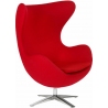 Designerski Fotel tapicerowany Jajo Chair Czerwony D2.Design do salonu i sypialni.