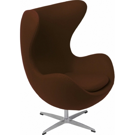 Designerski Fotel tapicerowany Jajo Chair Cashmere Brązowy D2.Design do salonu i sypialni.