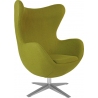 Designerski Fotel tapicerowany Jajo Chair Oliwkowy D2.Design do salonu i sypialni.