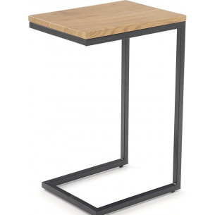 Nisa 40x30 gold oak industrial side table Halmar