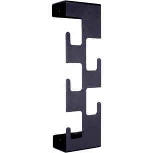 Zip black metal wall hook Intesi