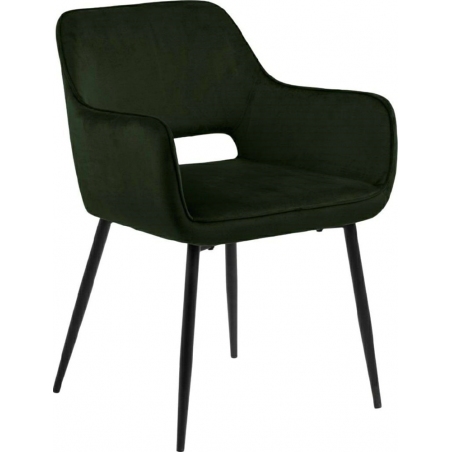 Ranja olive upholstered chair with armrests Actona