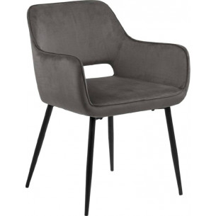 Ranja dark grey upholstered chair with armrests Actona