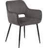 Ranja dark grey upholstered chair with armrests Actona
