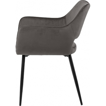Ranja dark grey upholstered chair with armrests Actona
