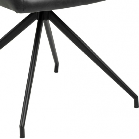 Naya black leather chair with armrests Actona