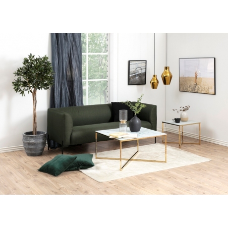Alisma 50x50 marble&amp;gold glamour coffee table with gold base Actona