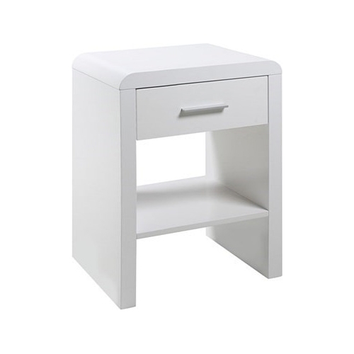 Supernova white bedside table with drawer Actona