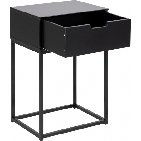 Mitra black bedside table with drawer Actona