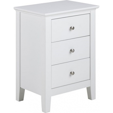 Linnea I white bedside table with drawers Actona