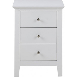 Linnea I white bedside table with drawers Actona