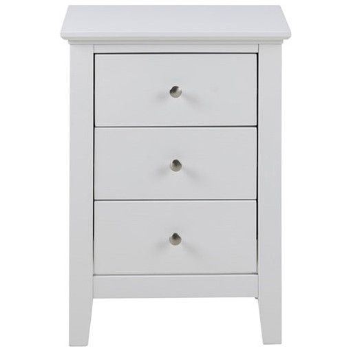 Linnea I white bedside table with drawers Actona