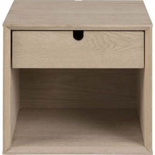 Century oak wall mounted bedside table with drawer Actona