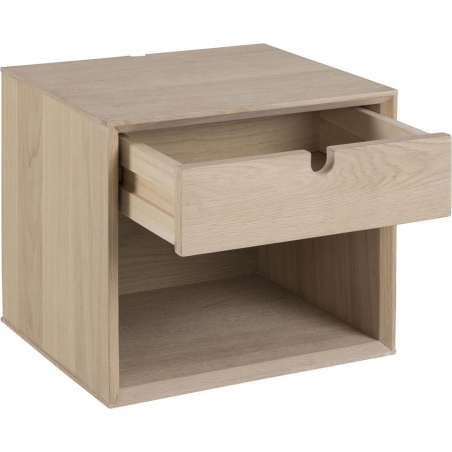 Century oak wall mounted bedside table with drawer Actona