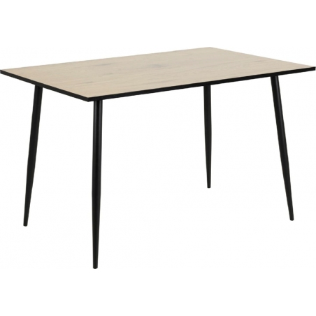 Wilma 120x80 wild oak&amp;black industrial dining table Actona