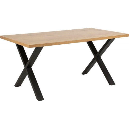 Wales Cross 160x90 wild oak&amp;black industrial dining table Actona