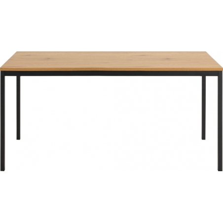 Seaford 160x80 oak&amp;black industrial dining table Actona
