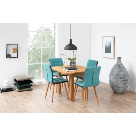 Kenley 100x90 oak wooden extending dining table Actona