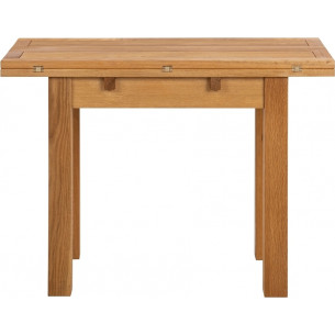 Kenley 100x90 oak wooden extending dining table Actona