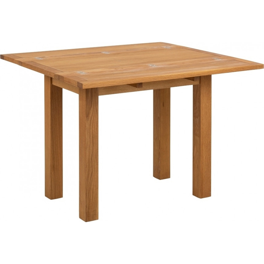 Designer Kenley 100x90 oak wooden extending dining table Actona for kitchen