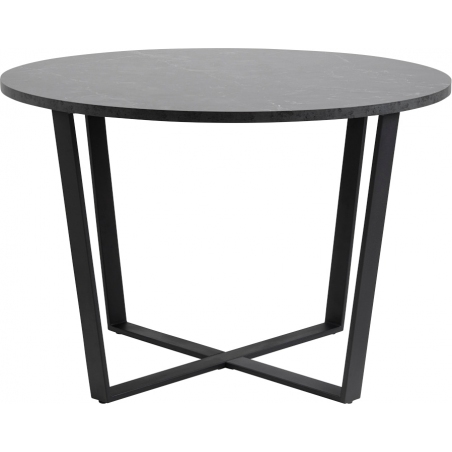 Amble 110 black&amp;marble round dining table Actona