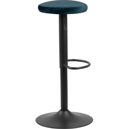 Finch VIC blue&amp;black adjustable velvet bar stool Actona