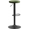 Finch VIC green&amp;black adjustable velvet bar stool Actona