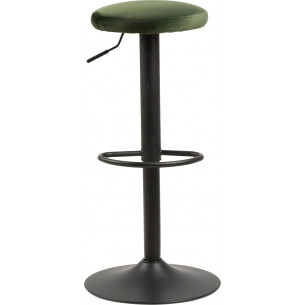 Finch VIC green&amp;black adjustable velvet bar stool Actona 2