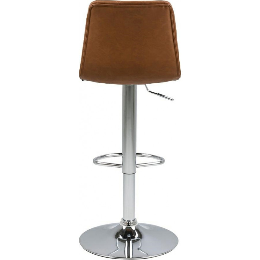 Designer Emu brown&chrome adjustable quilted bar stool Actona for kitchen