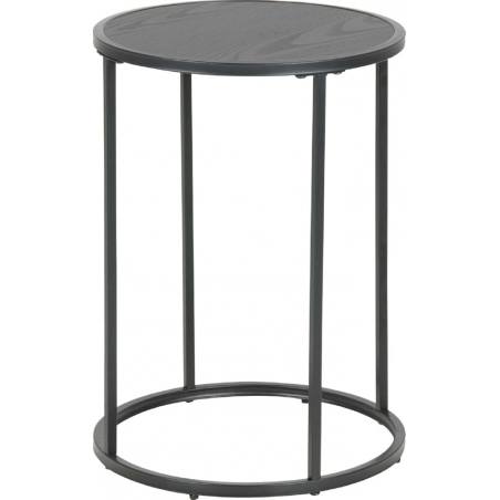 Seaford 40 black round side/bedside table Actona