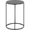 Seaford 40 black round side/bedside table Actona