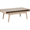 Marte 130x70 whitwash oak wooden coffee table with shelf Actona