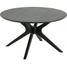 Duncan black wooden round coffee table Actona