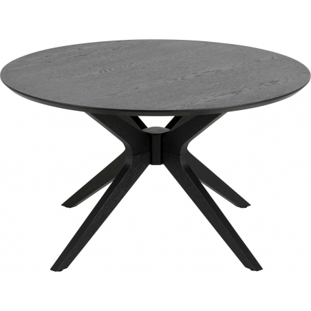 Duncan black wooden round coffee table Actona
