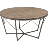Durham 90 brown round coffee table loft Actona