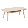 Century 115x60 whitwash oak wooden coffee table with shelf Actona