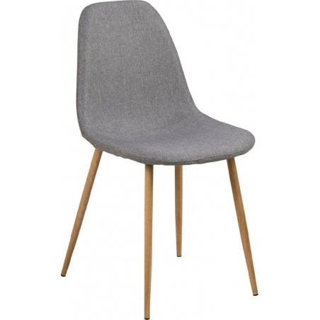 Wilma grey&amp;oak scandinavian upholstered chair Actona