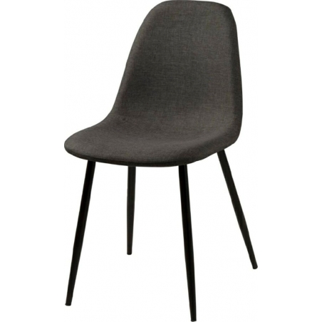 Wilma grey&amp;black upholstered chair Actona